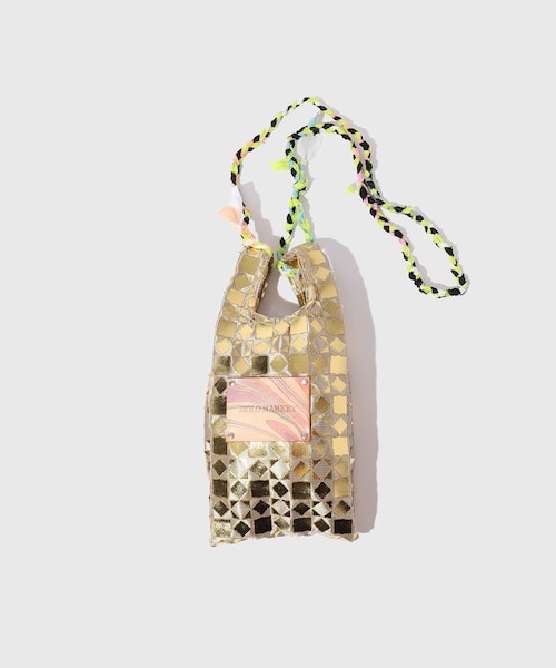 ADAM ET ROPE'（アダムエロペ）の「【HOLO MARKET/ホロマーケット】Quilt Star Super Market mini Tote Bag（トートバッグ・メンズ・ブラック/ゴールド/シルバー・F）」の3枚目の写真