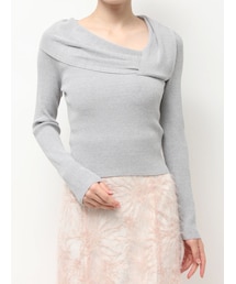 MERCURYDUO | アシメドレープコンパクトニット(ニット/セーター)