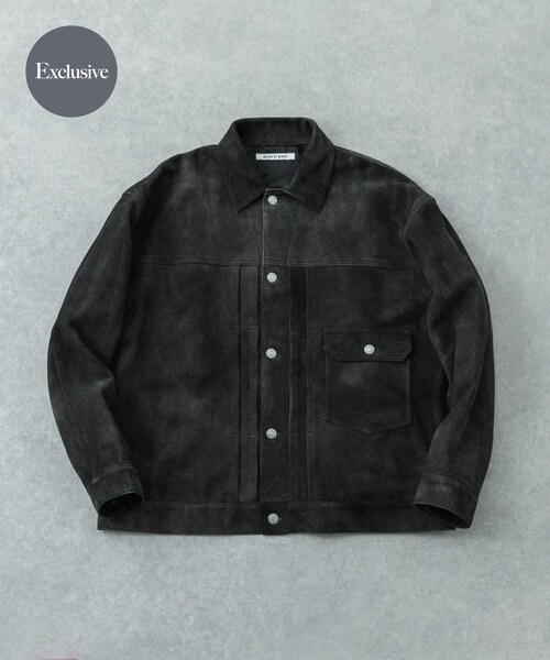 URBAN RESEARCH（アーバンリサーチ）の「『別注』SEVEN BY SEVEN×URBAN RESEARCH　1ST TYPE LEATHER JACKET（テーラードジャケット・メンズ・BLACK/NAVY・M/L）」の4枚目の写真