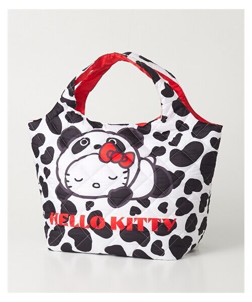 nissen（ニッセン）の「キティキルティングトートバッグ（Ａ４対応）（トートバッグ・メンズ・ブラック/リボン/パンダ/ブリティッシュ・Y）」の2枚目の写真