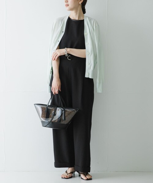 URBAN RESEARCH(アーバンリサーチ)の「『2サイズ展開』 ベルト付きオールインワン(つなぎ/オールインワン・レディース・NAVY/BLACK・36/38)」の3枚目の写真