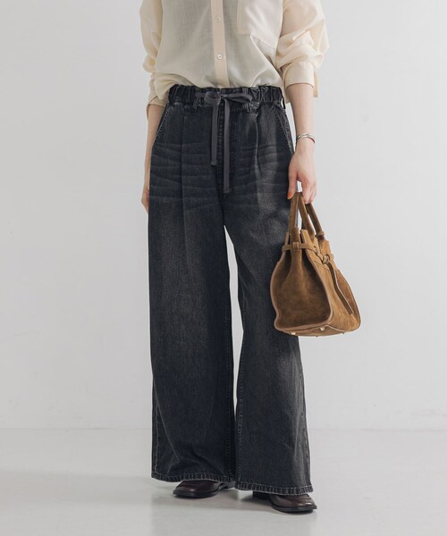 URBAN RESEARCH（アーバンリサーチ）の「デニムイージーワイドパンツ（デニムパンツ・レディース・BLUE/BLACK・36/38/40）」の5枚目の写真