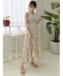 dazzlin | キーネックフラワーワンピース(ワンピース)