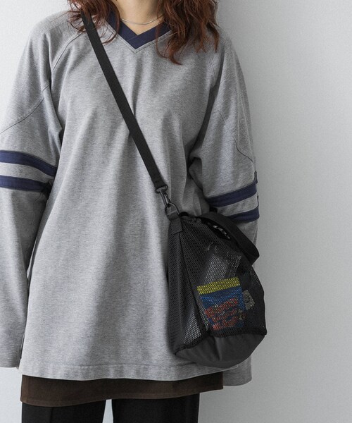 EKAL(エカル)の「TINY GARDEN PRODUCTS ストロール2WAYメッシュバッグ(ハンドバッグ・レディース・BLACK/GRAY・One)」の6枚目の写真