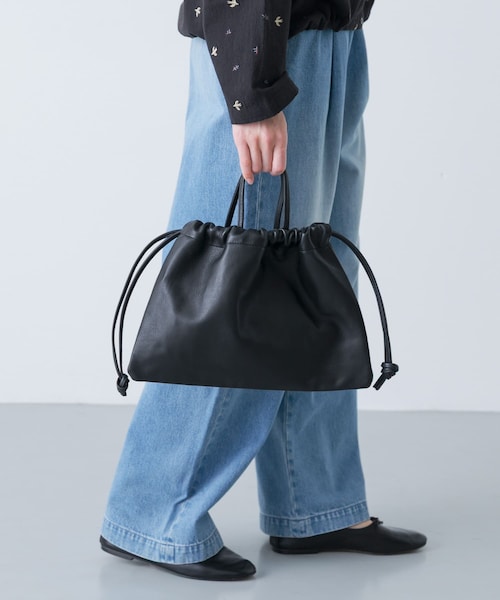 かぐれ（カグレ）の「MORMYRUS　巾着バッグ（その他雑貨・レディース・BLACK・Free）」の5枚目の写真