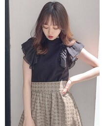 dazzlin | ダブルシフォンドッキングカットソー(Tシャツ/カットソー)