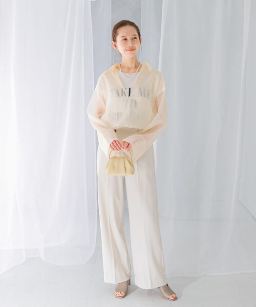 URBAN RESEARCH ROSSO（アーバンリサーチロッソ）の「シアースキッパーロングシャツ（シャツ/ブラウス・レディース・ivory/blue・FREE）」の8枚目の写真