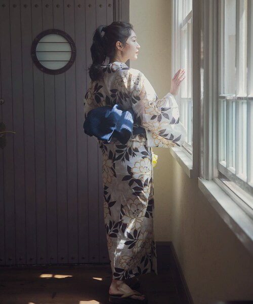 URBAN RESEARCH ROSSO（アーバンリサーチロッソ）の「華徒然+吉木千沙都 兵児帯（着物・レディース・ライトグレー/ライトベージュ/ネイビー・Free）」の11枚目の写真