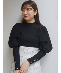 MERCURYDUO | ドレープオープンショルダーバックリボンニット(ニット/セーター)