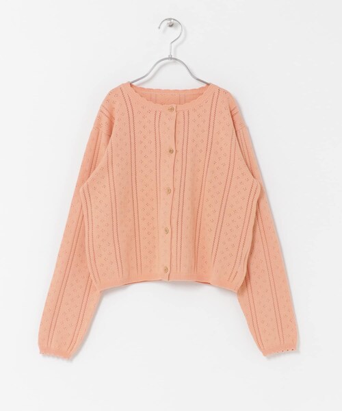 URBAN RESEARCH DOORS(アーバンリサーチドアーズ)の「『150サイズ』透かし編みカーディガン(KIDS)(ニット/セーター・キッズ・PEACH/IVORY・150)」の12枚目の写真