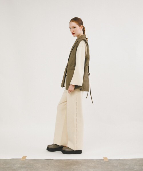 LAATO（ラート）の「sweat style polo knit（ニット/セーター・レディース・クリーム/チョコレート・FREE）」の8枚目の写真