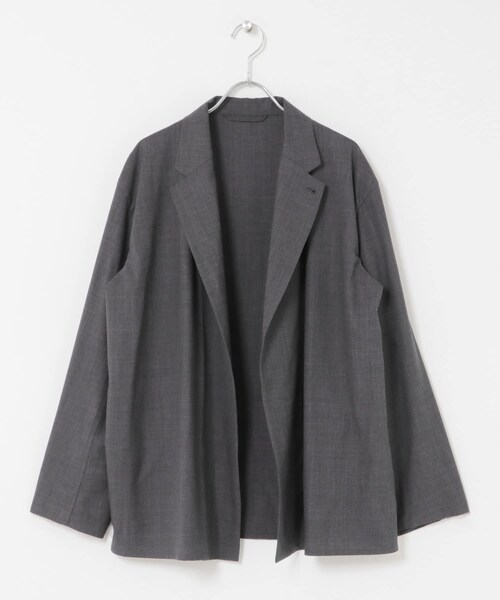 かぐれ（カグレ）の「YLEVE　WOOL TROPICAL WORK JACKET（テーラードジャケット・レディース・CHARCOAL・1）」の15枚目の写真