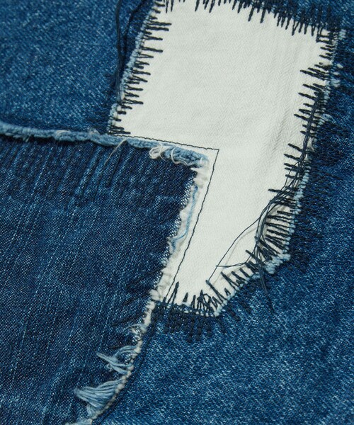 ADAM ET ROPE'（アダムエロペ）の「【KYOU/キョウ】LUMBERJACK Patchwork by 80s Reproduced Denim（デニムパンツ・メンズ・スミクロ/ブルー系・1/2）」の19枚目の写真