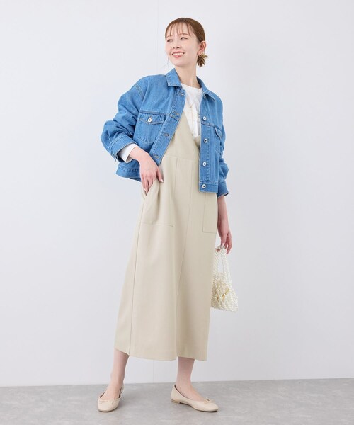 ROPE' PICNIC(ロペピクニック)の「デザインポケットジャンパースカート(ジャンパースカート・レディース・ブラック/ライトグレー/ベージュ・36/38)」の16枚目の写真