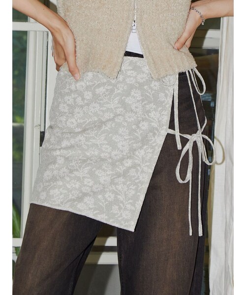 EMODA（エモダ）の「【VEQUM】TEXTURE WRAP SK（その他・レディース・アイボリー/ブラック・S/M）」の9枚目の写真