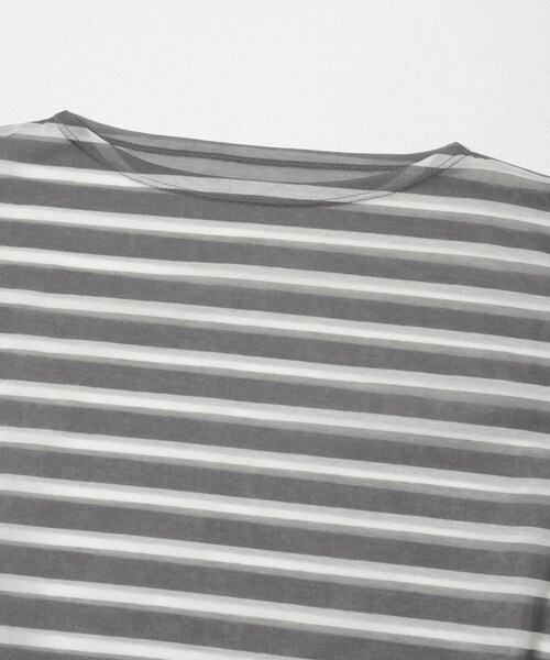 URBAN RESEARCH DOORS(アーバンリサーチドアーズ)の「ORCIVAL BOAT NECK LONG-SLEEVE PULLOVER(Tシャツ/カットソー・レディース・BLUE/GREY/YELLOW・1)」の6枚目の写真