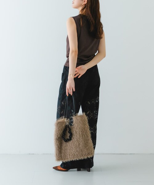 RODE SKO（ロデスコ）の「ヘアリートートバッグ（トートバッグ・レディース・BLACK/BEIGE/OLIVE・one）」の22枚目の写真