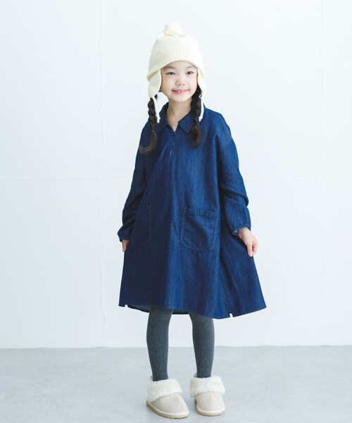URBAN RESEARCH DOORS（アーバンリサーチドアーズ）の「デニムミニワンピース(KIDS)（ワンピース・キッズ・INDIGO/ONE WASH・105/120/135）」の17枚目の写真