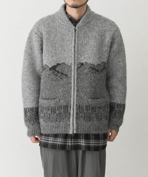 EKAL（エカル）の「TATESHINAカウチンニット（カーディガン/ボレロ・メンズ・マウンテン/ディア・M/L）」の5枚目の写真