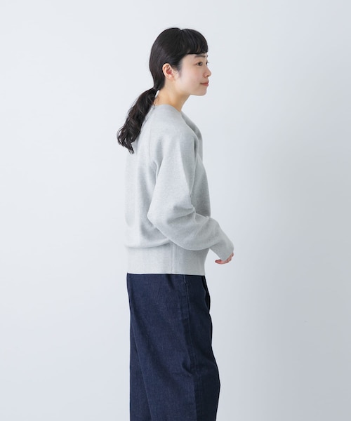 かぐれ(カグレ)の「コットンスウェットニット(ニット/セーター・レディース・LIGHT GRAY/DARK NAVY・Free)」の6枚目の写真