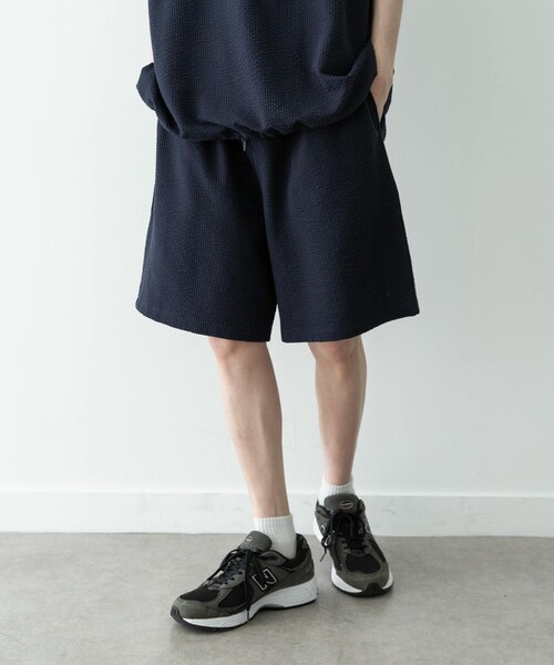 URBAN RESEARCH Sonny Label（アーバンリサーチサニーレーベル）の「カットシアサッカーショートパンツ（その他パンツ・メンズ・ブラック/ネイビー・M/L）」の21枚目の写真