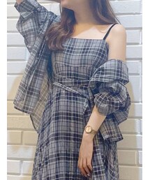 MERCURYDUO | シアーチェックシャツ(シャツ/ブラウス)