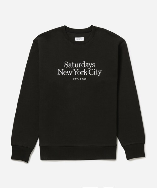Saturdays NYC(サタデーズ ニューヨークシティ )の「Bowery Miller Standard Crew(スウェット・メンズ・ブラック/グレー・L/M/S/XL/XS)」の4枚目の写真