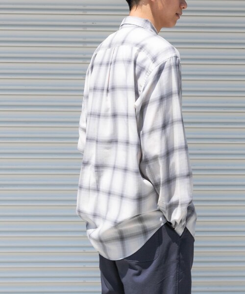 URBAN RESEARCH DOORS（アーバンリサーチドアーズ）の「FORK&SPOON　コットンウールチェックシャツ（シャツ/ブラウス・メンズ・BROWN/GRAY・4/5）」の12枚目の写真