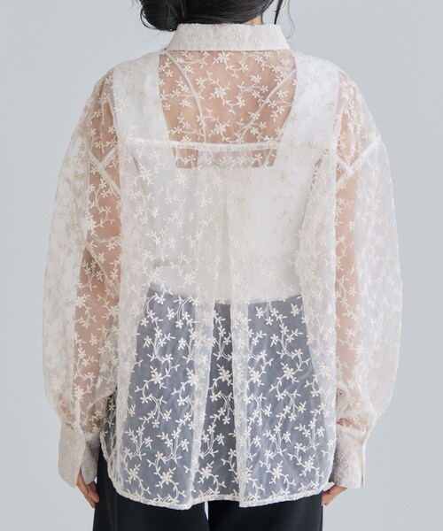 VIS（ビス）の「刺しゅうレースオーバーシャツ（シャツ/ブラウス・レディース・キナリ系・F）」の13枚目の写真