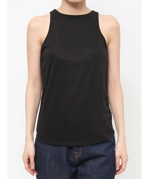 LAGUNAMOON（ラグナムーン）の「アメスリカットタンクトップス（Tシャツ/カットソー・レディース・アイボリー/ブラック/ブラウン・F）」の5枚目の写真