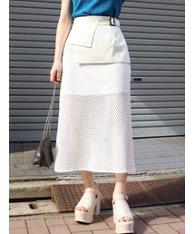 MURUA | メッシュレイヤードアシメスカート(スカート)