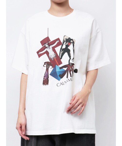 CALNAMUR（カルナムール）の「【エヴァンゲリオンコラボ】使徒ちょっと集合 TEE（Tシャツ/カットソー・レディース・ホワイト/チャコールグレー・XL/F）」の2枚目の写真
