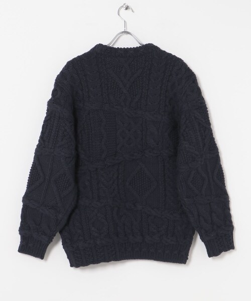 THE GOODLAND MARKET（ザグッドランドマーケット）の「米富繊維　CRAZY ARAN PULLOVER-3（ニット/セーター・メンズ・63NAVY/10WHITE・L）」の15枚目の写真