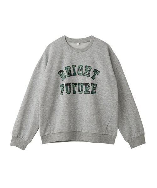 nissen（ニッセン）の「ビッグシルエットプリントスウェットトレーナー（女の子）（スウェット・キッズ・サックス/ピンク/杢グレー/オレンジ/黒/オフホワイト・140/150/160）」の11枚目の写真