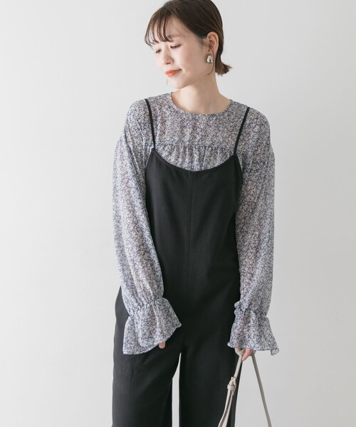 URBAN RESEARCH ROSSO（アーバンリサーチロッソ）の「F by ROSSO　コットンレーヨンオールインワン∴（サロペット/オーバーオール・レディース・OFF WHITE/BEIGE/BLACK・36/38）」の12枚目の写真