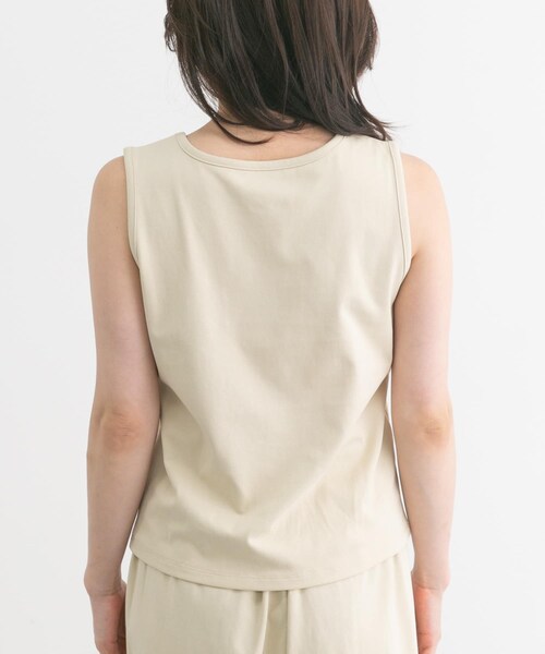 URBAN RESEARCH Sonny Label（アーバンリサーチサニーレーベル）の「SLAB　comfort tanktop（タンクトップ・レディース・クリーム/ブラック・FREE）」の4枚目の写真