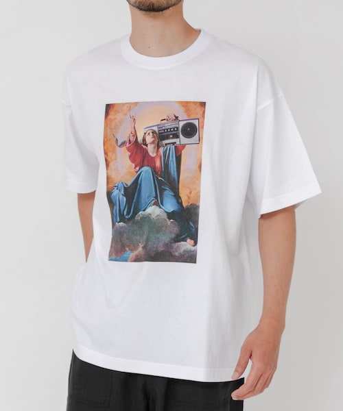 URBAN RESEARCH(アーバンリサーチ)の「I LOVE HIP HOP T-SHIRTS(Tシャツ/カットソー・メンズ・WHITE/BLACK・M/L/XL)」の1枚目の写真