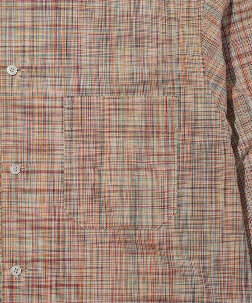ADAM ET ROPE'（アダムエロペ）の「【Cale/カル】cotton ikat check SH BL（シャツ/ブラウス・メンズ・イエロー・3/4）」の8枚目の写真
