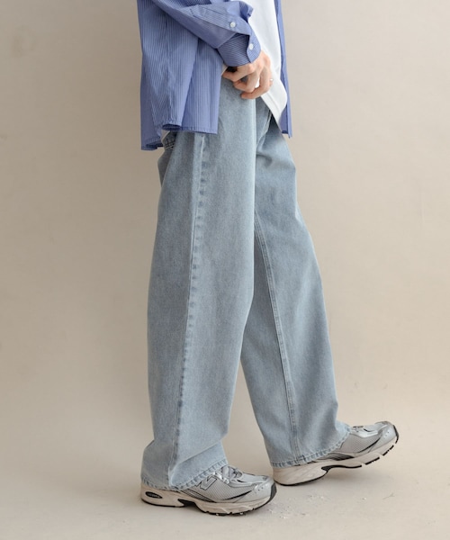 SENSE OF PLACE by URBAN RESEARCH（センスオブプレイスバイアーバンリサーチ）の「ストレートデニムパンツ（デニムパンツ・メンズ・BLACK/BROWN/L.INDIGO・S/M/L）」の3枚目の写真
