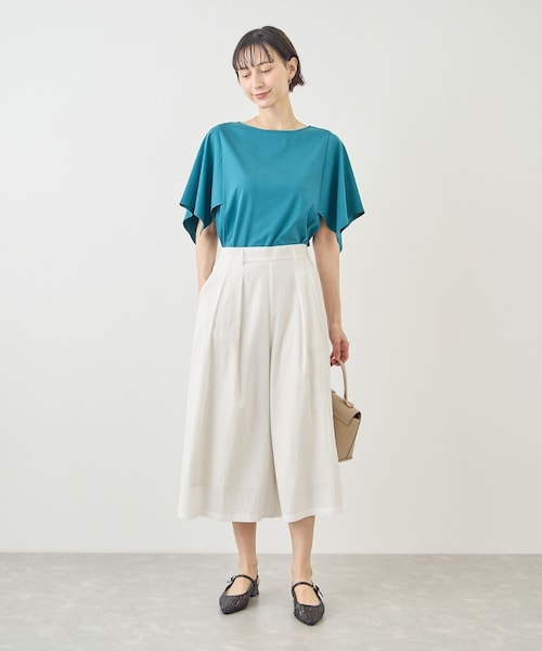 ROPE' PICNIC（ロペピクニック）の「ホワイトレーヨンナイロンガウチョパンツ（スラックス・レディース・ホワイト・L/M/S）」の5枚目の写真