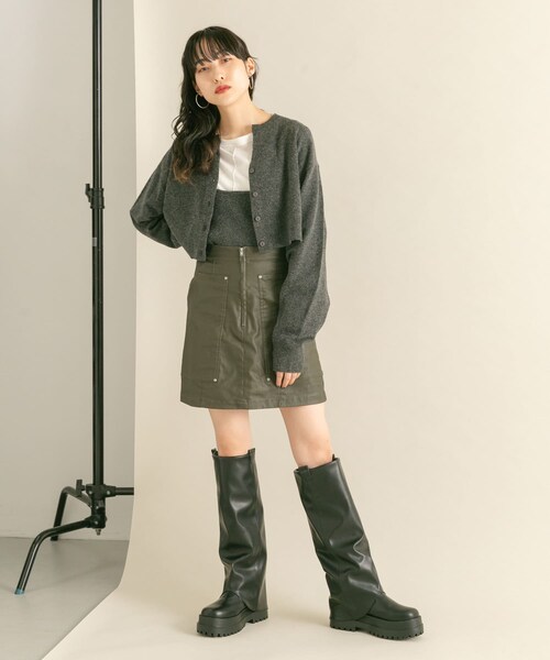 KBF（ケイビーエフ）の「カバーデザインロングブーツ（ブーツ・レディース・BLACK/BROWN・36/37/38）」の9枚目の写真
