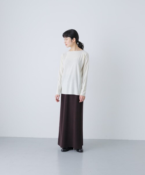 かぐれ（カグレ）の「コットンカシミヤニットスカート（スカート・レディース・CHARCOAL/BROWN・Free）」の22枚目の写真