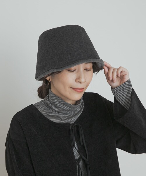 URBAN RESEARCH DOORS（アーバンリサーチドアーズ）の「リバーシブルハット（ハット・レディース・BLACK/BEIGE・one）」の4枚目の写真