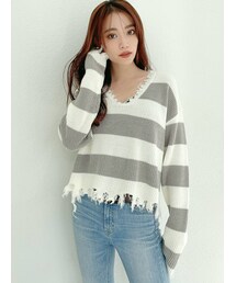 GYDA | Vネックグラインダーニット TOPS(ニット/セーター)