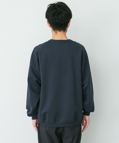 URBAN RESEARCH DOORS(アーバンリサーチドアーズ)の「STILL BY HAND フレンチテリーラグランスウェット(スウェット・メンズ・PINK BEIGE/INK BLACK/SLATE BLUE・46/48)」の8枚目の写真