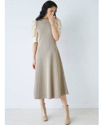 LAGUNAMOON | タックスリーブドッキングニットワンピース(ワンピース)