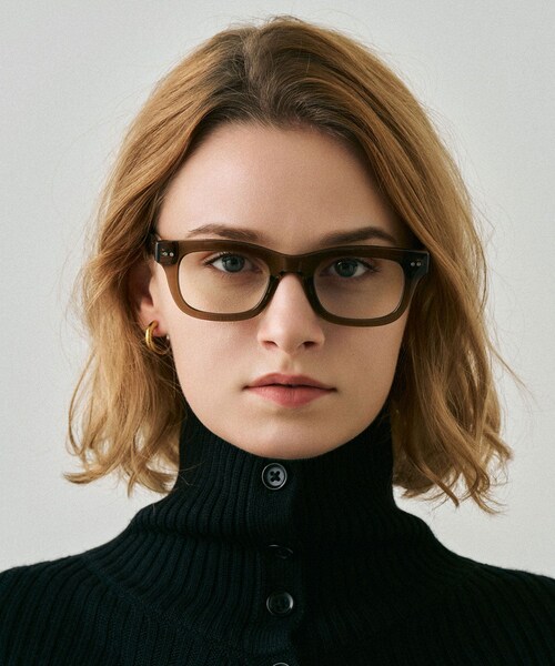 SENSE OF PLACE by URBAN RESEARCH（センスオブプレイスバイアーバンリサーチ）の「NUEF　nuef0136（メガネ・レディース・BLACK/KHAKI/CLEAR×BLK・One）」の4枚目の写真