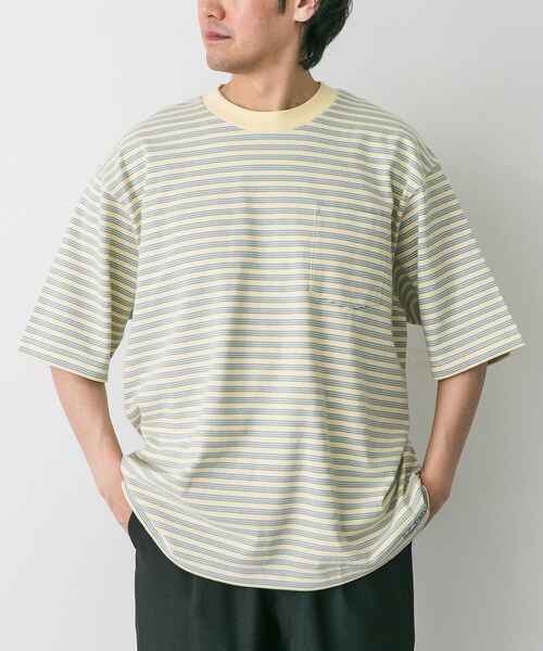 URBAN RESEARCH DOORS（アーバンリサーチドアーズ）の「L.L.Bean　Union Short-Sleeve StripedT-shirts（Tシャツ/カットソー・メンズ・Yellow/Sax/Wht/Grn/Birch/Wht/Pink/Navy/Sax/Teal/Plum/Teal・M/L/XL）」の11枚目の写真