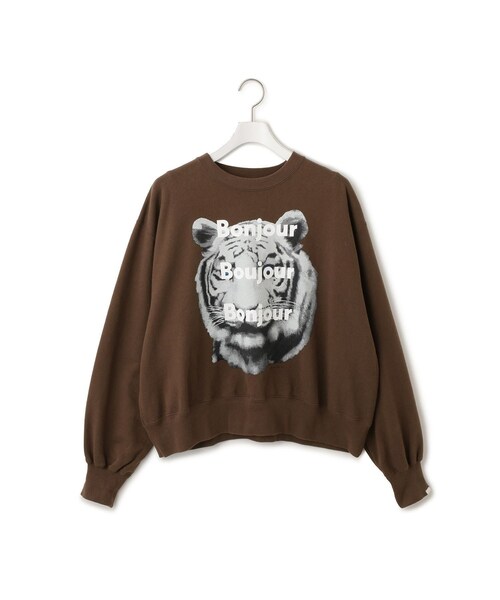 ADAM ET ROPE'（アダムエロペ）の「【Oblada(オブラダ)】別注 TIGER SWEAT（スウェット・レディース・ブラウン/ネイビー・F）」の14枚目の写真