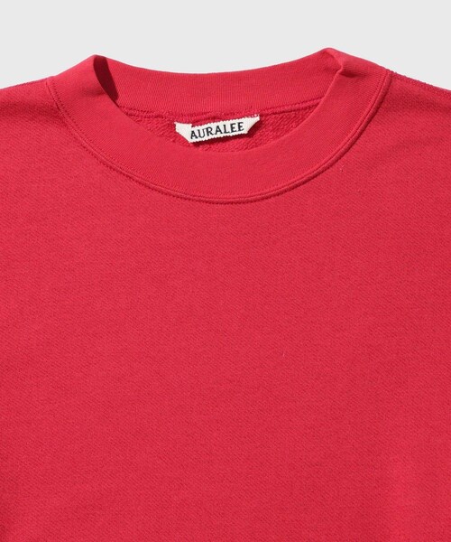 ADAM ET ROPE'(アダムエロペ)の「【AURALEE/オーラリー】HIGH TWIST LIGHT SWEAT P/O(スウェット・メンズ・ブラック/レッド・3/4/5)」の8枚目の写真